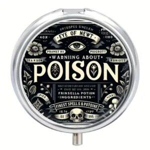 1pc.  Warning About "Poison" Pill Box